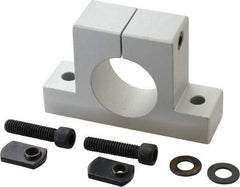 80/20 Inc. - 3-7/8 Inch Wide x 2-1/2 Inch High x 1-1/8 Inch Deep Single Horizontal Base - 1.505 Inch Hole x 0.328 Inch Bolt Hole Diameter - Exact Tool & Supply