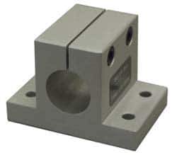 80/20 Inc. - 1 Inch Wide x 2-1/8 Inch High x 3 Inch Deep Double Horizontal Base - 1.004 Inch Hole x 0.257 Inch Bolt Hole Diameter - Exact Tool & Supply