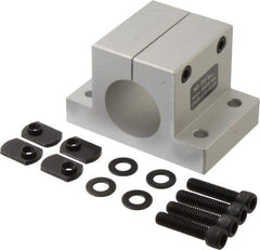 80/20 Inc. - 1-1/2 Inch Wide x 2-1/2 Inch High x 3-7/8 Inch Deep Double Horizontal Base - 1.505 Inch Hole x 0.328 Inch Bolt Hole Diameter - Exact Tool & Supply