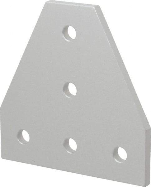 80/20 Inc. - 3" Wide, 3" High, Open Shelving 5 Hole Tee Plate - Aluminum, Use with Series 10 & Bolt Kit 3393 - Exact Tool & Supply