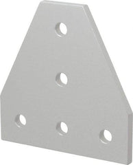 80/20 Inc. - 3" Wide, 3" High, Open Shelving 5 Hole Tee Plate - Aluminum, Use with Series 10 & Bolt Kit 3393 - Exact Tool & Supply