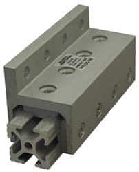 80/20 Inc. - 1-5/8" Wide, 1.968" High, Open Shelving Accessory/Component - Aluminum, 4" Long, 4" Deep, Use with Series 10 - 1010 Extrusion - Exact Tool & Supply