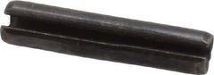 Made in USA - 1/8" Diam x 5/8" Long Slotted Spring Pin - Grade 1070-1090 Alloy Steel, Black Oxide Finish - Exact Tool & Supply