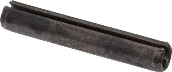 Made in USA - 1/8" Diam x 3/4" Long Slotted Spring Pin - Grade 1070-1090 Alloy Steel, Black Oxide Finish - Exact Tool & Supply