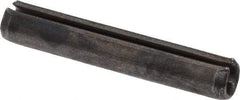Made in USA - 1/8" Diam x 3/4" Long Slotted Spring Pin - Grade 1070-1090 Alloy Steel, Black Oxide Finish - Exact Tool & Supply