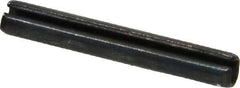 Made in USA - 1/8" Diam x 7/8" Long Slotted Spring Pin - Grade 1070-1090 Alloy Steel, Black Oxide Finish - Exact Tool & Supply