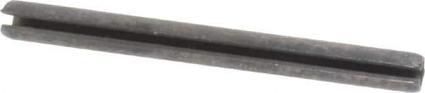 Made in USA - 1/8" Diam x 1-3/8" Long Slotted Spring Pin - Grade 1070-1090 Alloy Steel, Black Oxide Finish - Exact Tool & Supply