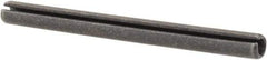 Made in USA - 1/8" Diam x 1-1/2" Long Slotted Spring Pin - Grade 1070-1090 Alloy Steel, Black Oxide Finish - Exact Tool & Supply