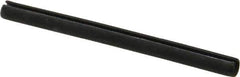 Made in USA - 1/8" Diam x 1-5/8" Long Slotted Spring Pin - Grade 1070-1090 Alloy Steel, Black Oxide Finish - Exact Tool & Supply