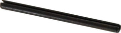 Made in USA - 1/8" Diam x 1-3/4" Long Slotted Spring Pin - Grade 1070-1090 Alloy Steel, Black Oxide Finish - Exact Tool & Supply