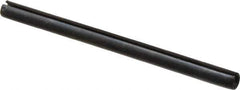 Made in USA - 1/8" Diam x 1-7/8" Long Slotted Spring Pin - Grade 1070-1090 Alloy Steel, Black Oxide Finish - Exact Tool & Supply