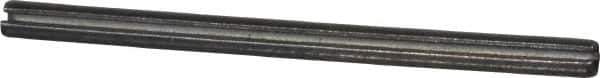 Made in USA - 1/8" Diam x 2" Long Slotted Spring Pin - Grade 1070-1090 Alloy Steel, Black Oxide Finish - Exact Tool & Supply