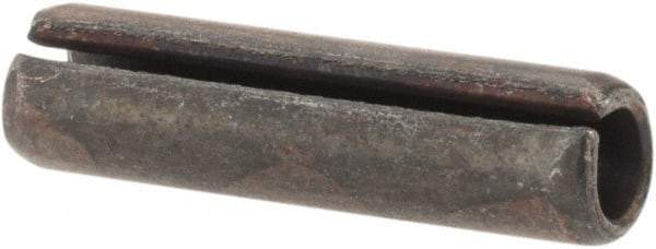 Made in USA - 3/16" Diam x 3/4" Long Slotted Spring Pin - Grade 1070-1090 Alloy Steel, Black Oxide Finish - Exact Tool & Supply