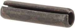 Made in USA - 3/16" Diam x 3/4" Long Slotted Spring Pin - Grade 1070-1090 Alloy Steel, Black Oxide Finish - Exact Tool & Supply