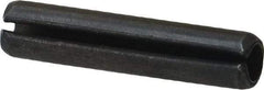 Made in USA - 3/16" Diam x 7/8" Long Slotted Spring Pin - Grade 1070-1090 Alloy Steel, Black Oxide Finish - Exact Tool & Supply