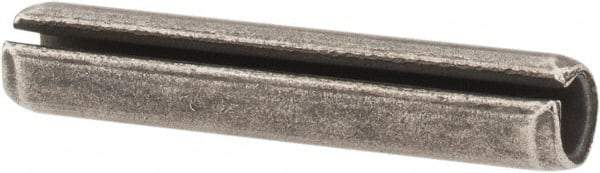 Made in USA - 3/16" Diam x 1" Long Slotted Spring Pin - Grade 1070-1090 Alloy Steel, Black Oxide Finish - Exact Tool & Supply