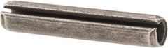 Made in USA - 3/16" Diam x 1" Long Slotted Spring Pin - Grade 1070-1090 Alloy Steel, Black Oxide Finish - Exact Tool & Supply