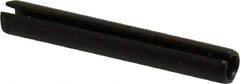 Made in USA - 3/16" Diam x 1-3/8" Long Slotted Spring Pin - Grade 1070-1090 Alloy Steel, Black Oxide Finish - Exact Tool & Supply