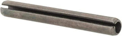 Made in USA - 3/16" Diam x 1-1/2" Long Slotted Spring Pin - Grade 1070-1090 Alloy Steel, Black Oxide Finish - Exact Tool & Supply