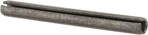 Made in USA - 3/16" Diam x 1-3/4" Long Slotted Spring Pin - Grade 1070-1090 Alloy Steel, Black Oxide Finish - Exact Tool & Supply