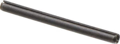 Made in USA - 3/16" Diam x 2-1/4" Long Slotted Spring Pin - Grade 1070-1090 Alloy Steel, Black Oxide Finish - Exact Tool & Supply