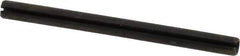 Made in USA - 3/16" Diam x 2-1/2" Long Slotted Spring Pin - Grade 1070-1090 Alloy Steel, Black Oxide Finish - Exact Tool & Supply
