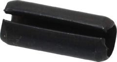 Made in USA - 1/4" Diam x 5/8" Long Slotted Spring Pin - Grade 1070-1090 Alloy Steel, Black Oxide Finish - Exact Tool & Supply