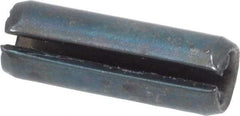 Made in USA - 1/4" Diam x 3/4" Long Slotted Spring Pin - Grade 1070-1090 Alloy Steel, Black Oxide Finish - Exact Tool & Supply