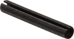 Made in USA - 1/4" Diam x 1-5/8" Long Slotted Spring Pin - Grade 1070-1090 Alloy Steel, Black Oxide Finish - Exact Tool & Supply