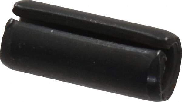 Made in USA - 5/16" Diam x 3/4" Long Slotted Spring Pin - Grade 1070-1090 Alloy Steel, Black Oxide Finish - Exact Tool & Supply
