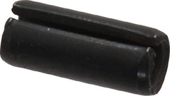 Made in USA - 5/16" Diam x 3/4" Long Slotted Spring Pin - Grade 1070-1090 Alloy Steel, Black Oxide Finish - Exact Tool & Supply