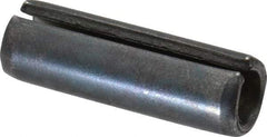 Made in USA - 5/16" Diam x 1" Long Slotted Spring Pin - Grade 1070-1090 Alloy Steel, Black Oxide Finish - Exact Tool & Supply