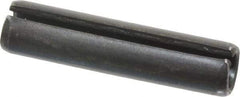Made in USA - 5/16" Diam x 1-3/8" Long Slotted Spring Pin - Grade 1070-1090 Alloy Steel, Black Oxide Finish - Exact Tool & Supply