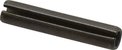 Made in USA - 5/16" Diam x 1-5/8" Long Slotted Spring Pin - Grade 1070-1090 Alloy Steel, Black Oxide Finish - Exact Tool & Supply