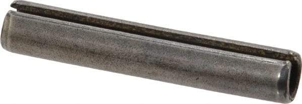 Made in USA - 5/16" Diam x 1-3/4" Long Slotted Spring Pin - Grade 1070-1090 Alloy Steel, Black Oxide Finish - Exact Tool & Supply