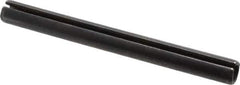 Made in USA - 5/16" Diam x 3-1/4" Long Slotted Spring Pin - Grade 1070-1090 Alloy Steel, Black Oxide Finish - Exact Tool & Supply