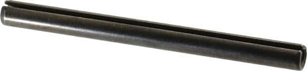 Made in USA - 5/16" Diam x 3-3/4" Long Slotted Spring Pin - Grade 1070-1090 Alloy Steel, Black Oxide Finish - Exact Tool & Supply