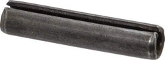 Made in USA - 3/8" Diam x 1-3/4" Long Slotted Spring Pin - Grade 1070-1090 Alloy Steel, Black Oxide Finish - Exact Tool & Supply