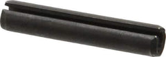 Made in USA - 3/8" Diam x 2" Long Slotted Spring Pin - Grade 1070-1090 Alloy Steel, Black Oxide Finish - Exact Tool & Supply