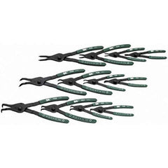 SK - 12 Piece, Convertible Retaining Ring Pliers Set - Comes in Plastic Case - Exact Tool & Supply