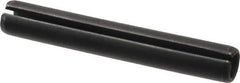 Made in USA - 7/16" Diam x 3" Long Slotted Spring Pin - Grade 1070-1090 Alloy Steel, Black Oxide Finish - Exact Tool & Supply
