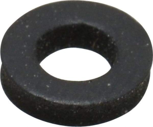 Made in USA - #6 Screw, Grade 60 Neoprene Standard Flat Washer - 0.12" ID x 1/4" OD, 0.077" Thick, Plain Finish - Exact Tool & Supply