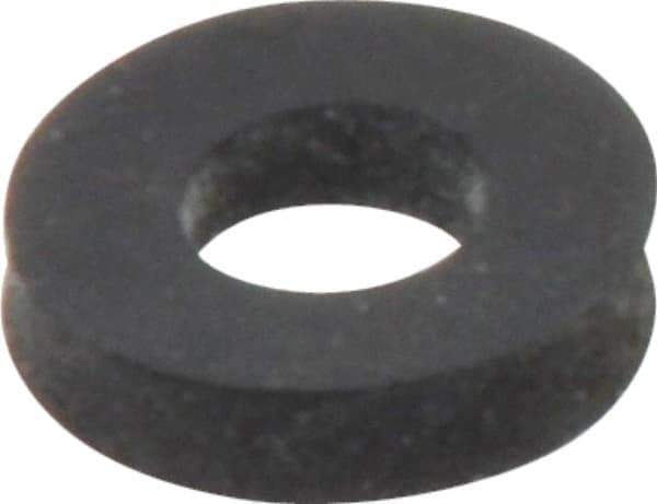 Made in USA - #10 Screw, Grade 60 Neoprene Standard Flat Washer - 0.17" ID x 3/8" OD, 0.108" Thick, Plain Finish - Exact Tool & Supply