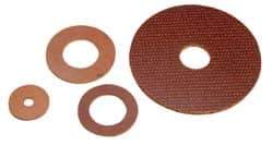 Made in USA - #8 Screw, Grade LE Phenolic Standard Flat Washer - 0.177" ID x 1/2" OD, 0.045" Thick, Plain Finish - Exact Tool & Supply