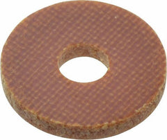 Made in USA - #6 Screw, Grade LE Phenolic Standard Flat Washer - 0.152" ID x 1/2" OD, 0.063" Thick, Plain Finish - Exact Tool & Supply