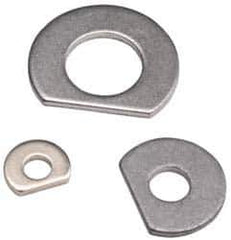 Made in USA - #4 Screw Size, 0.125" ID, 1008/1010 Steel Clipped Washer - 0.12 to 0.13" ID, 0.302 to 0.322" OD, 0.027 to 0.033" Thickness, Uncoated - Exact Tool & Supply
