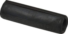 Made in USA - 1/2" Diam x 1-3/4" Long Slotted Spring Pin - Grade 1070-1090 Alloy Steel, Black Oxide Finish - Exact Tool & Supply