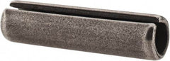 Made in USA - 1/2" Diam x 2" Long Slotted Spring Pin - Grade 1070-1090 Alloy Steel, Black Oxide Finish - Exact Tool & Supply