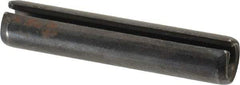 Made in USA - 1/2" Diam x 2-1/2" Long Slotted Spring Pin - Grade 1070-1090 Alloy Steel, Black Oxide Finish - Exact Tool & Supply