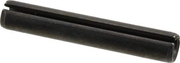 Made in USA - 1/2" Diam x 3" Long Slotted Spring Pin - Grade 1070-1090 Alloy Steel, Black Oxide Finish - Exact Tool & Supply